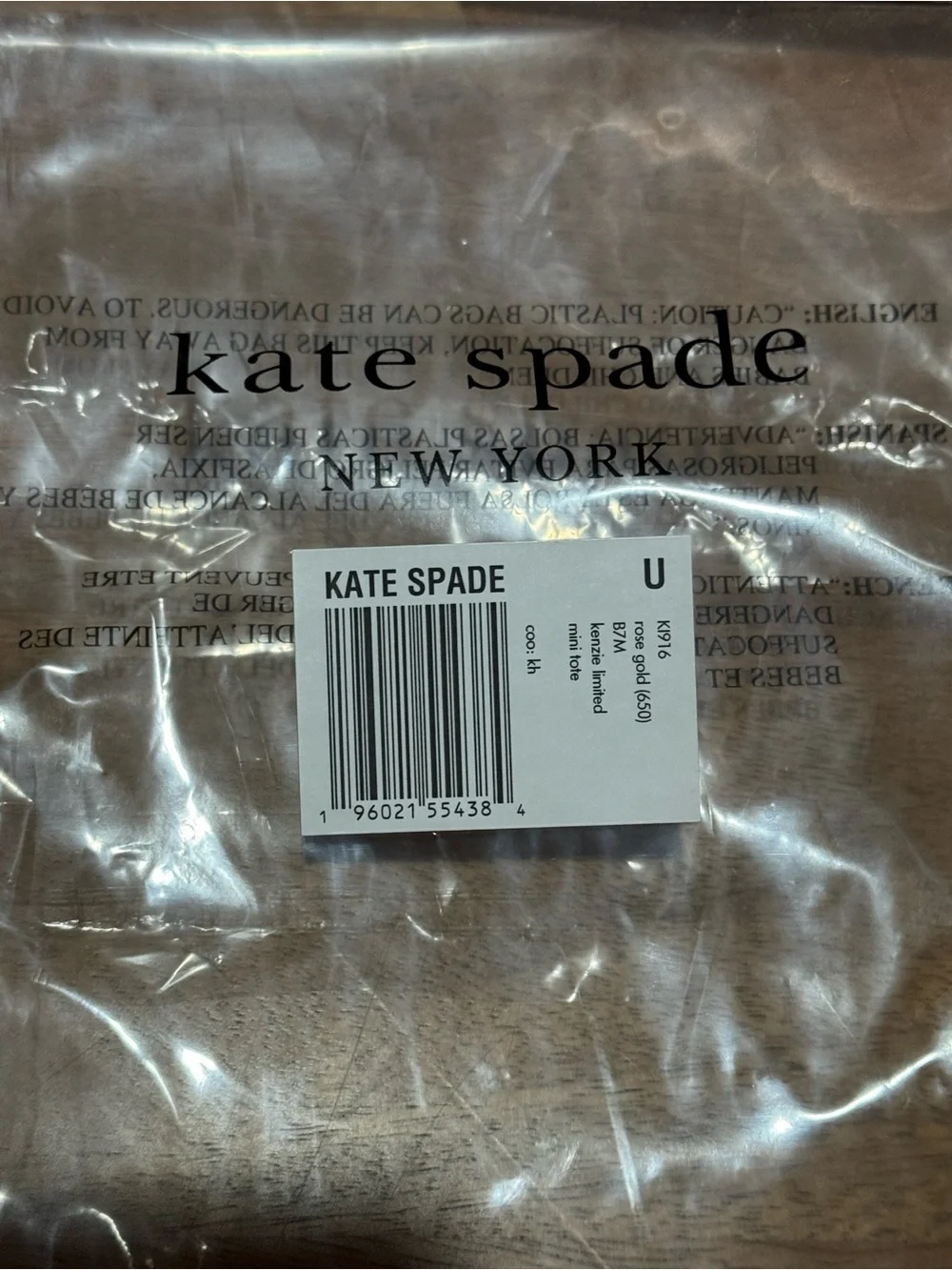 kate spade metallic rose gold crossbody tote